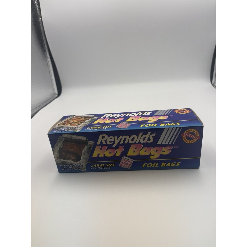 Reynolds Aluminum Hot Bags 3 Pack Large Size Foil Bags Discontinued NEW & Sealed